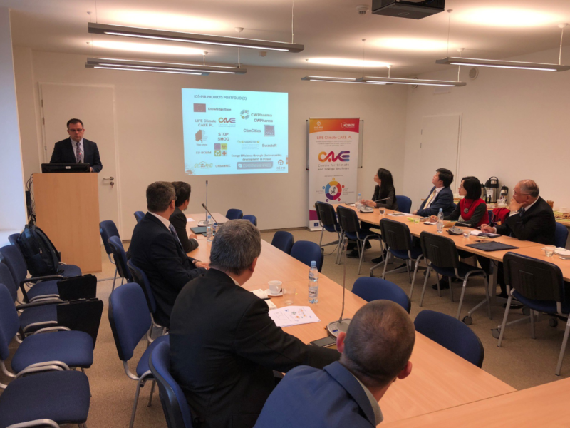 Presentation of information about the LIFE Climate CAKE PL project at the meeting with the special representative of the Chinese government for climate change Mr. Xie Zhenhua